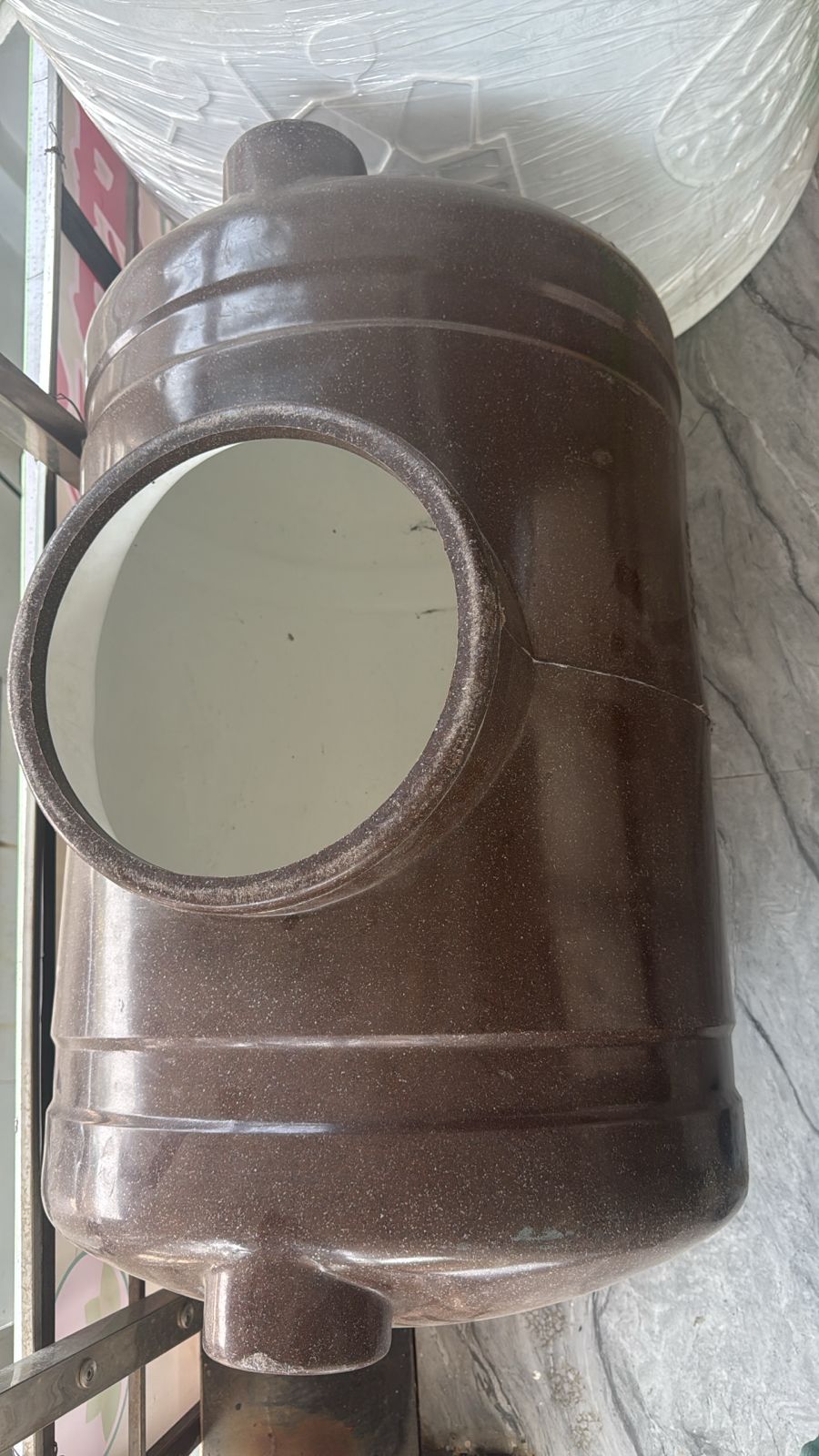 Brown Water Tank — Interior View
